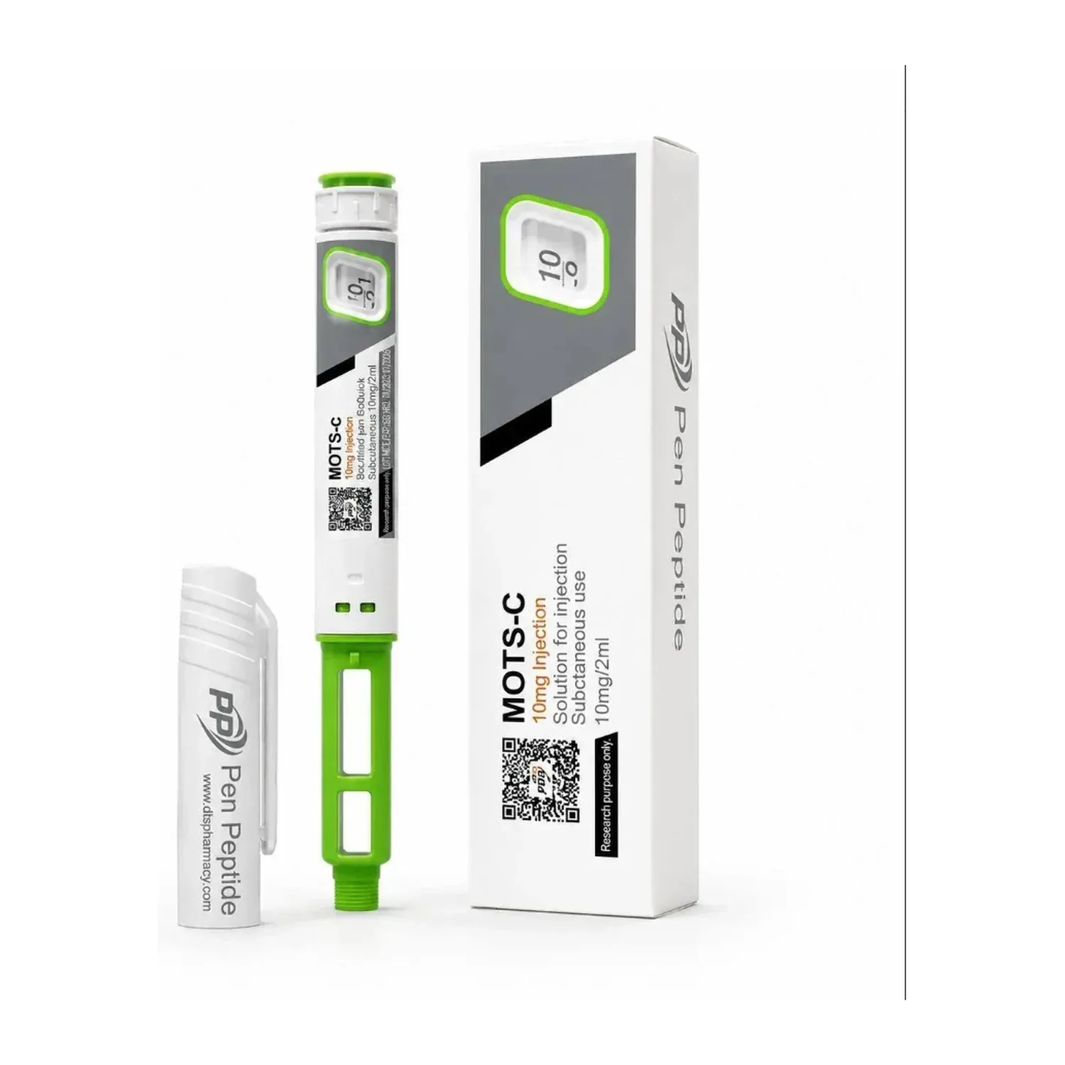 Шприц-ручка та упаковка MOTS-c 10 мг Pen Peptide